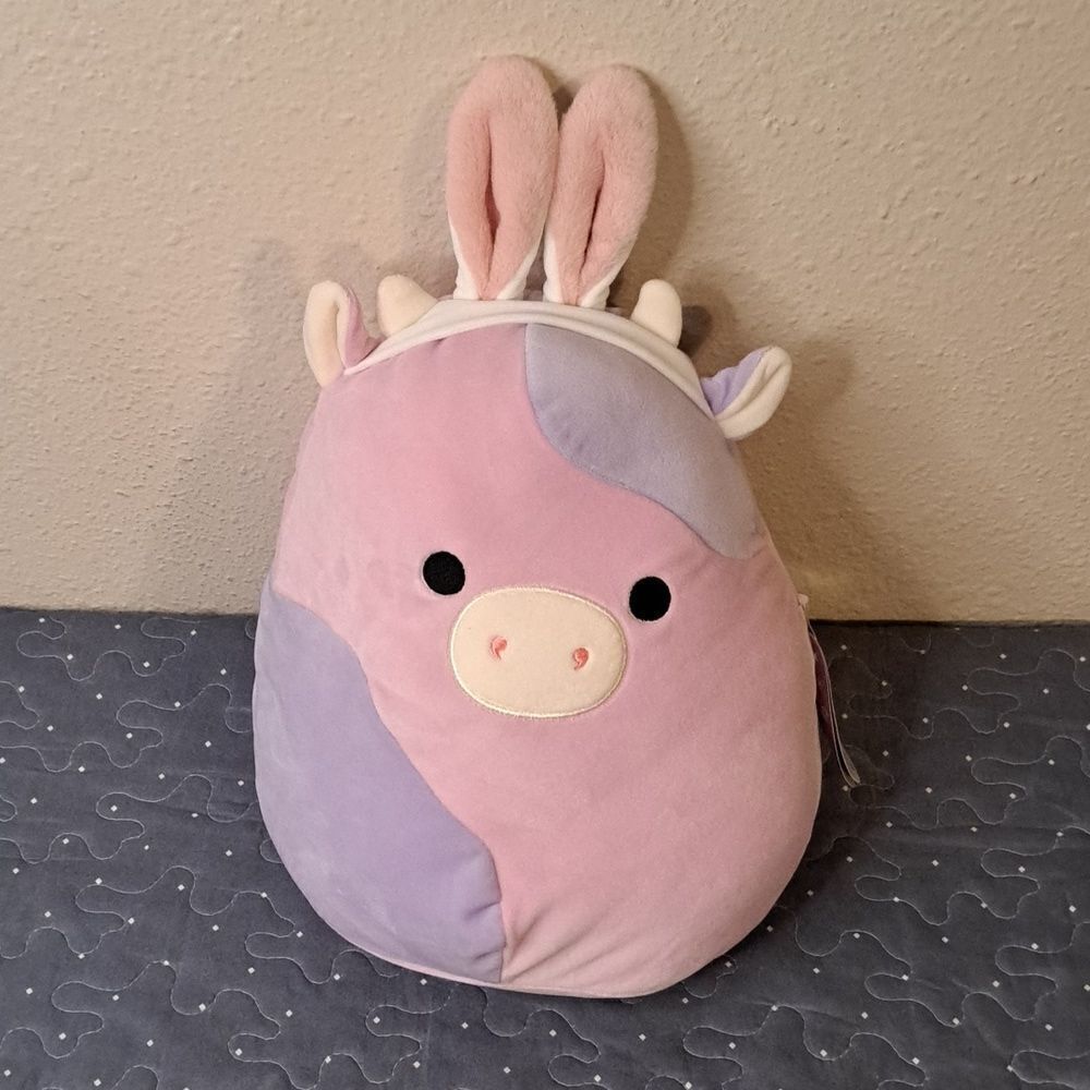 Patty the Pink and purple cow 11 inch Squishmallow -new